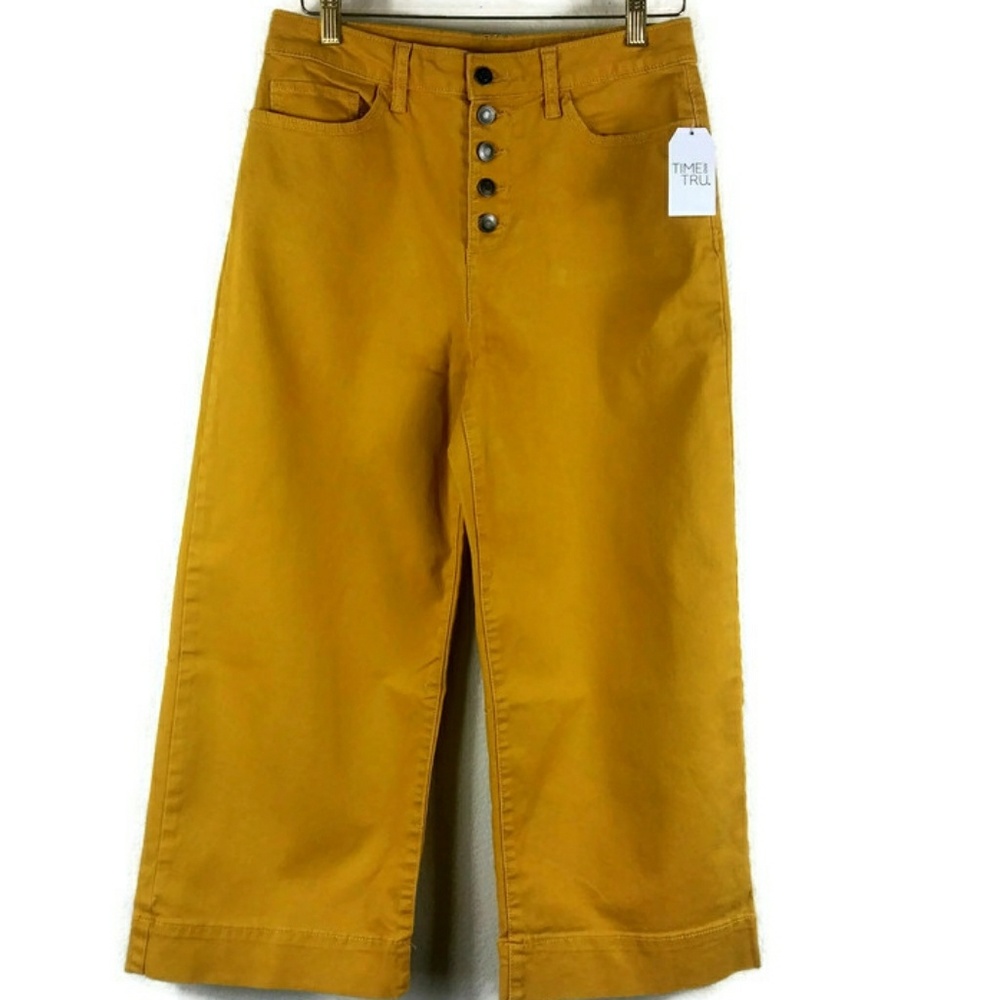 Time and Tru Mustard Wide Leg Pants